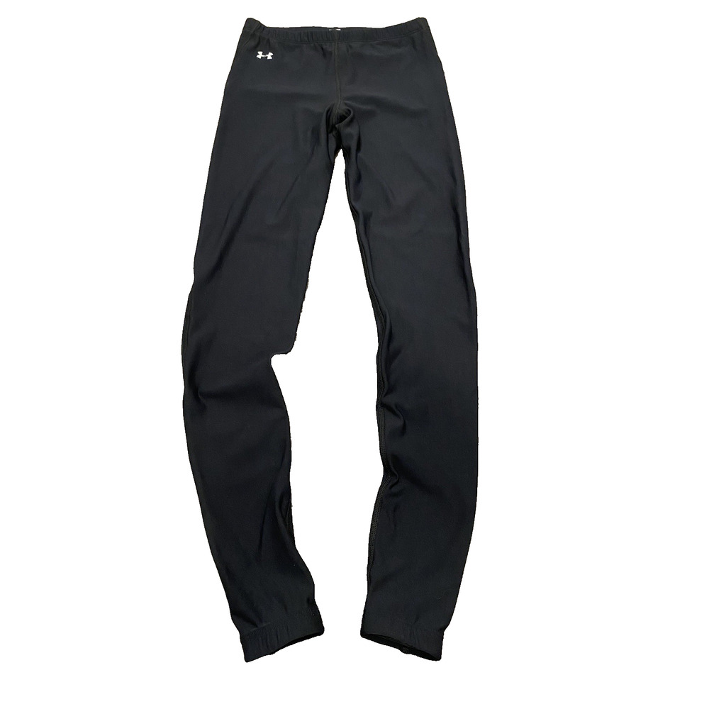 Under Armour Leggings Womens Small Black Base Layer Stretchy Full Length Pants